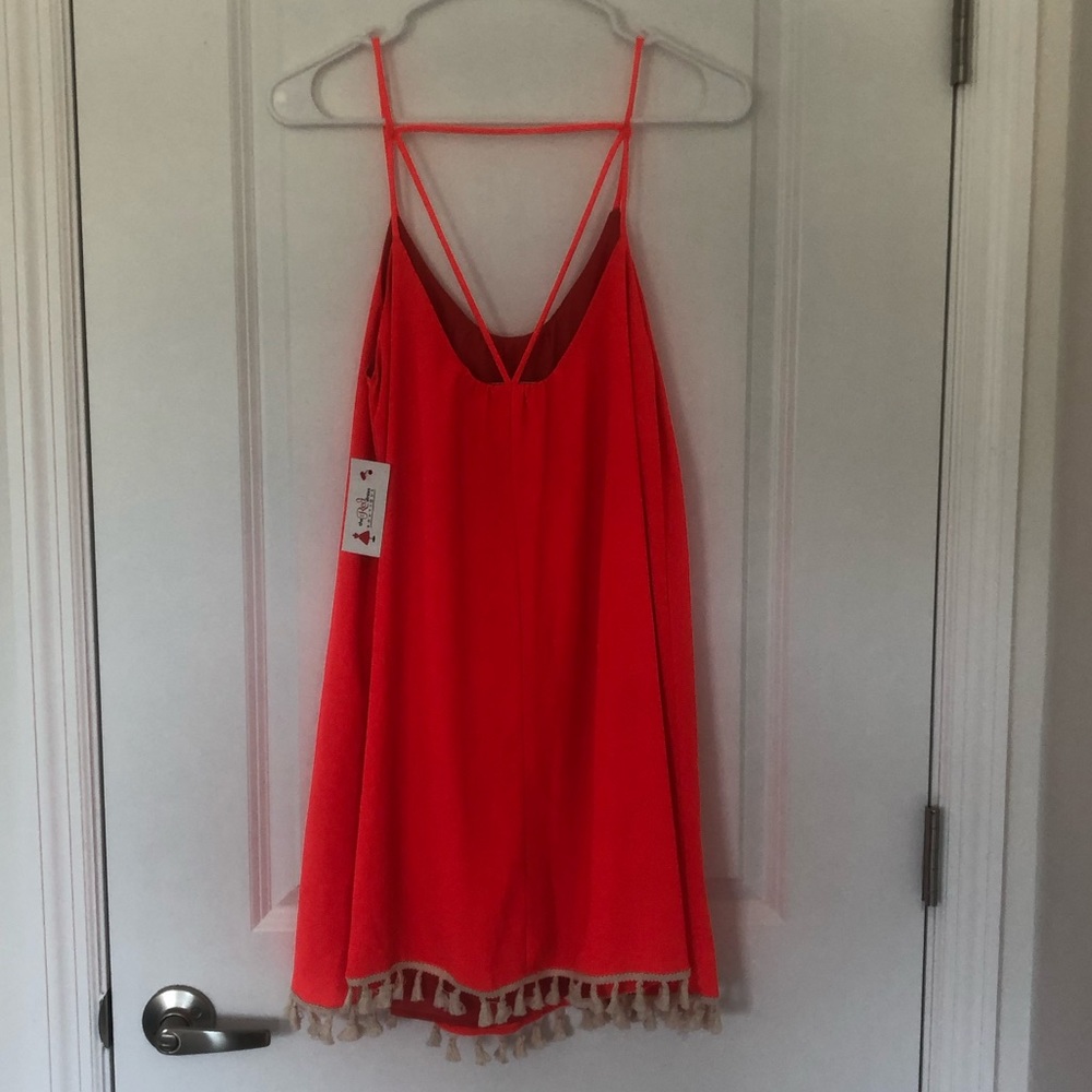 Coral fringe dress - Picture 2 of 2